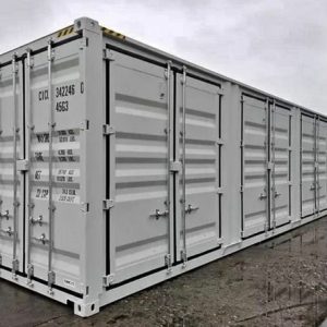 CONTENEDOR MARITIMO DE 40 PIES HC 12M BLANCO CON APERTURA LATÉRAL
